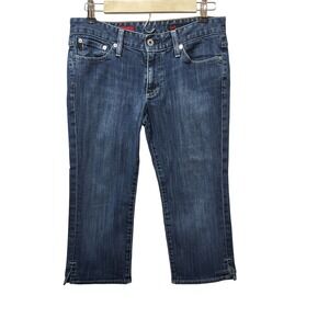 AG Adriano Goldschmied Crop‎ Capris Jeans Blue Denim Women's Size 29R